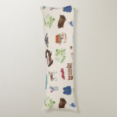 男女兼用ヴィンテージベビー子供部屋玩具パターン ボディピロー (正面縦)