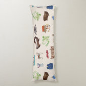 男女兼用ヴィンテージベビー子供部屋玩具パターン ボディピロー (裏面 (縦))