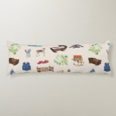 男女兼用ヴィンテージベビー子供部屋玩具パターン ボディピロー (正面)