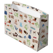 男女兼用ヴィンテージベビー子供部屋玩具パターン ラージペーパーバッグ (裏面アングル)