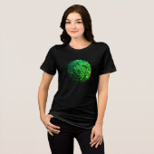 男女兼用半袖のヴィーガン地球Tシャツ トライブレンドＴシャツ (正面全面)