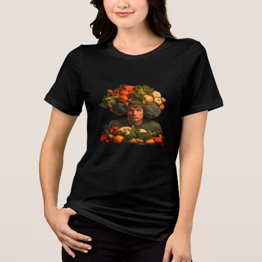男女兼用半袖「野菜大好き」Tシャツ トライブレンドTシャツ (正面)
