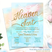 男女兼用天国送信ベビーシャワー招待状 招待状