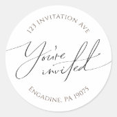 男女兼用差出人住所封筒用シール ラウンドシール (正面)