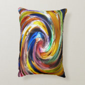 男女兼用渦巻き色カラフル アクセントクッション (裏面(縦))