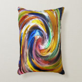 男女兼用渦巻き色カラフル アクセントクッション (正面(垂直))