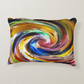 男女兼用渦巻き色カラフル アクセントクッション (裏面)