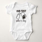 「男女兼用父の日」の子ども ベビーボディスーツ (正面)