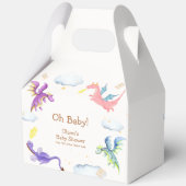 男女兼用童話魔法ドラゴンベビーシャワー フェイバーボックス (裏面)