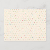 男女兼用金ゴールド書道Oh赤ちゃんシャワー インビテーションポストカード (裏面)