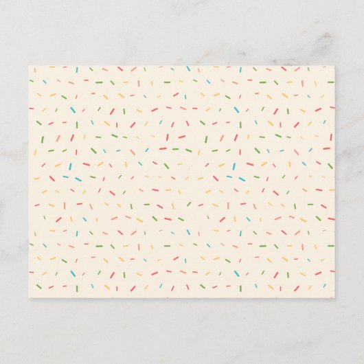 男女兼用金ゴールド書道Oh赤ちゃんシャワー インビテーションポストカード (裏面)