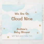 男女兼用雲九星赤ちゃんシャワー スパークリングワインラベル (シングルラベル)