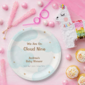 男女兼用雲九星赤ちゃんシャワー ペーパープレート (パーティー)