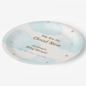 男女兼用雲九星赤ちゃんシャワー ペーパープレート (アングル)