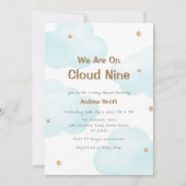 男女兼用雲九星赤ちゃんシャワー 招待状 (正面)