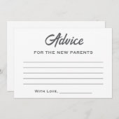 男女兼用雲9ベビーシャワーテディベア アドバイスカード (正面/裏面)