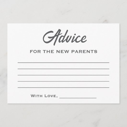 男女兼用雲9ベビーシャワーテディベア アドバイスカード (正面)