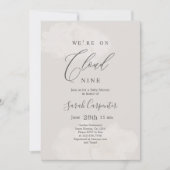 男女兼用雲9赤ちゃんシャワー 招待状 (正面)