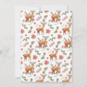 男女兼用 |トナカイのクリスマスベビーシャワー 招待状 (裏面)