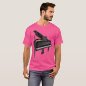 男女兼用 ピアノ音楽 Tシャツ メンズ レディース ボーイズ ガールズ (正面フル)