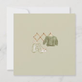 男女兼用 ボーホスタイルのベビーシャワー 招待状 (裏面)