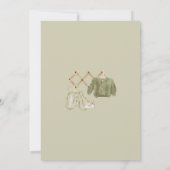 男女兼用 ボーホー調のベビーシャワー 招待状 (裏面)