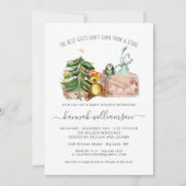 男女兼用 |冬のクリスマスベビーシャワー 招待状 (正面)