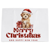 男女兼用,抱き枕，カット，子供へクリスマス ラージペーパーバッグ (正面)