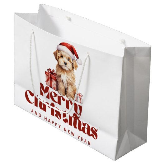 男女兼用,抱き枕，カット，子供へクリスマス ラージペーパーバッグ (正面アングル)