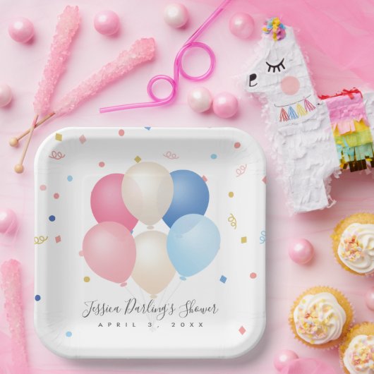 男女兼用 |赤ちゃんシャワーを表示 ペーパープレート (パーティー)
