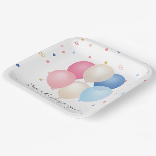 男女兼用 |赤ちゃんシャワーを表示 ペーパープレート (傾斜あり)