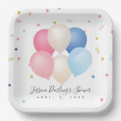 男女兼用 |赤ちゃんシャワーを表示 ペーパープレート (正面)