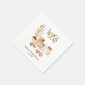 男女兼用 | Boho Baby パーソナライズされた Shower スタンダードカクテルナプキン (角)