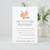 男女兼用 | Boho Baby Shower Guessing Game 招待状 (スタンド正面)