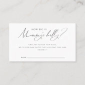 「男女兼用How Big Is Mommys Belly」カード プレイスカード (正面)