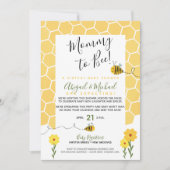 男女兼用Mommy To Beeバーチャル赤ちゃんシャワー 招待状 (正面)