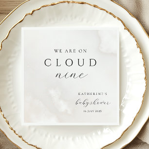 男女兼用On Cloud Nine Baby Shower スタンダードカクテルナプキン