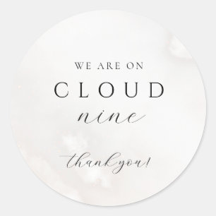 男女兼用On Cloud Nine Baby Shower ラウンドシール