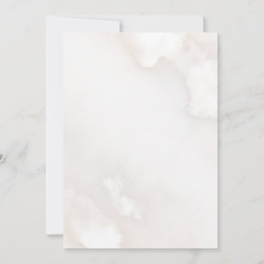 男女兼用On Cloud Nine Baby Shower 招待状 (裏面)