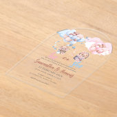 男女別にアクリル招待状 アクリル招待状 (レイダウン)