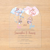 男女別にアクリル招待状 アクリル招待状 (正面)