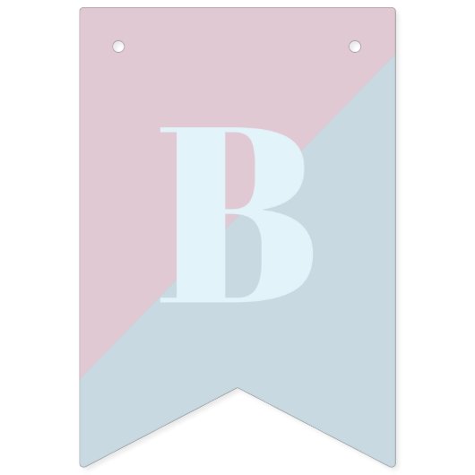 男女別にピンクと青の赤ちゃんモダンのシャワーを表示 バンティングフラッグ (第1の旗)