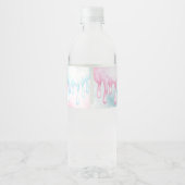 男女別に表示するアイスクリームのウォーターボトルラベル。 ペットボトルラベル (裏面)