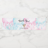 男女別に表示するアイスクリームのウォーターボトルラベル。 ペットボトルラベル (シングルラベル)