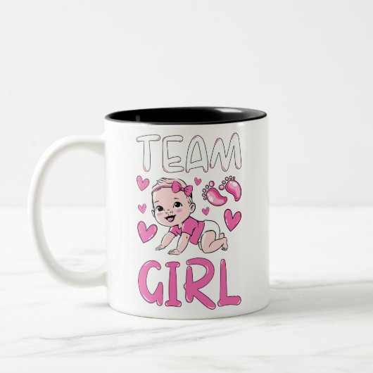 男女別リビールチームの女の子パーティーセット ツートーンマグカップ (左)