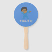 男女別リビールチームの女の子/男の子ピンクまたは青 ハンドファン (裏面)