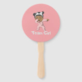 男女別リビールチームの女の子/男の子ピンクまたは青 ハンドファン (正面)