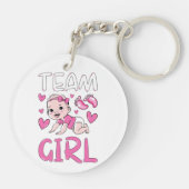 男女別リビールチームガールパーティーセットサークル キーホルダー (裏面)