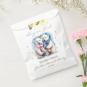 男女別リビールボーイまたは女子ベビークマ冬 フェイバーバッグ (封をした状態)