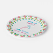 男女別リビールボーイ/ガールピンクブルー ペーパープレート (アングル)